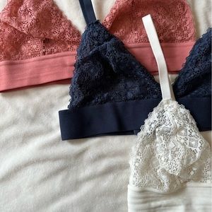 Lively Crochet Lace Bralette Trio